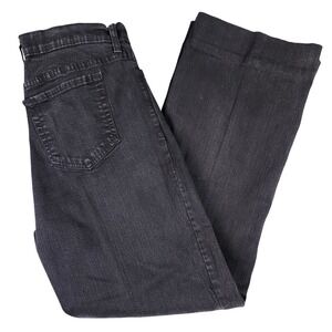 NYDJ Not Your Daughters Jeans Women 14 Black Straight Stretch Pants USA Hemmed